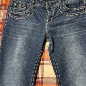 NOBO No Boundaries jeans low-rise and flair bottom size 15